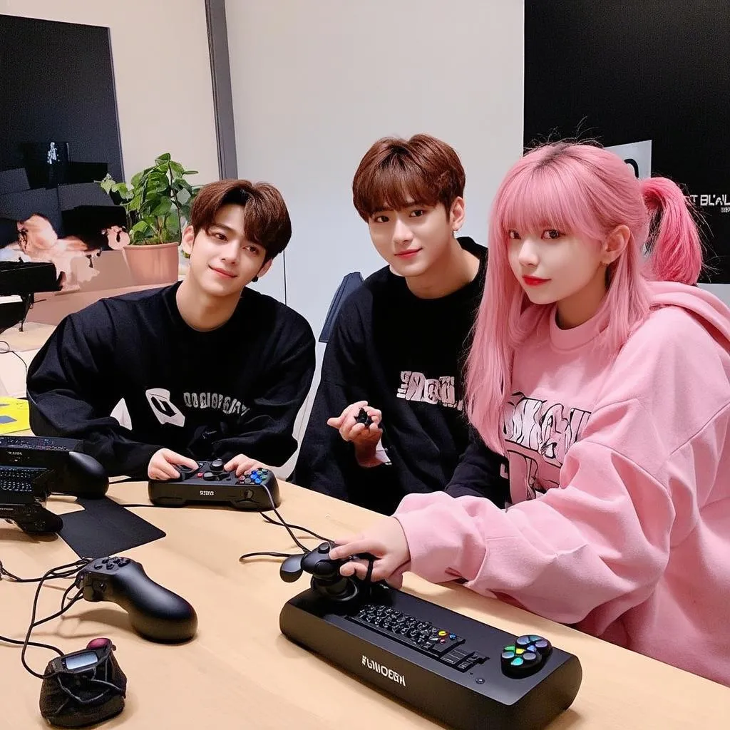 BTS và Black Pink chơi game