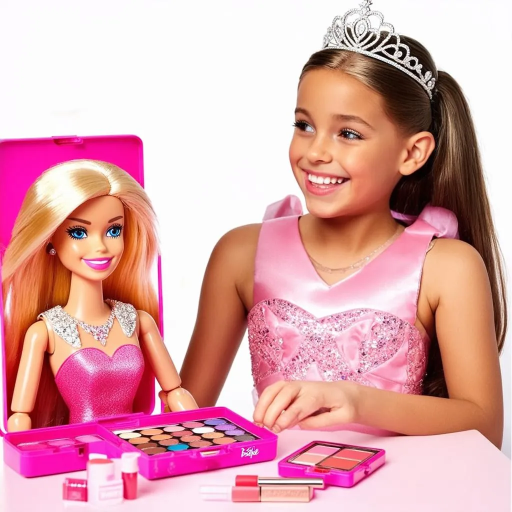 Búp bê Barbie trang điểm