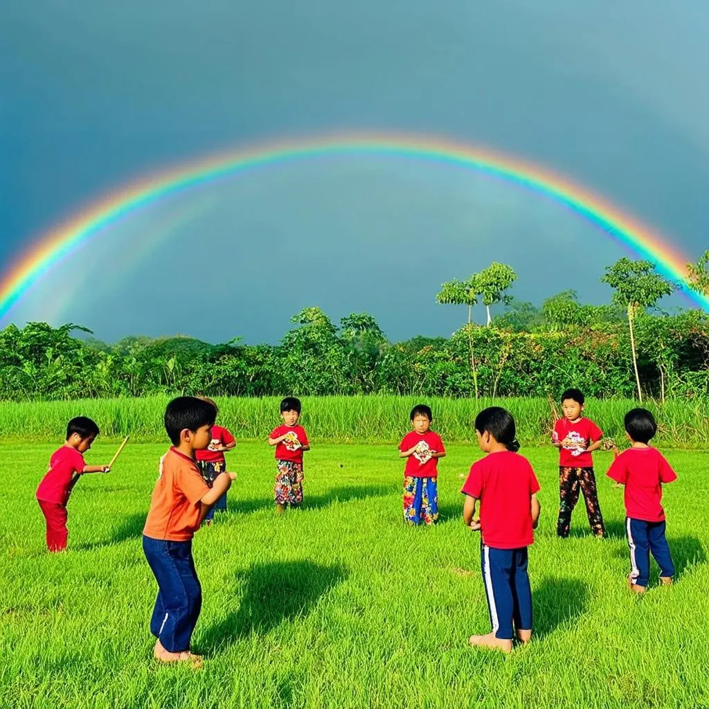 Cầu vồng trong trò chơi dân gian