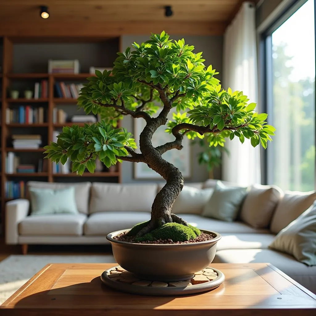 Chậu Cây Bonsai Mini – Góc Xanh Mát Cho Không Gian Sống