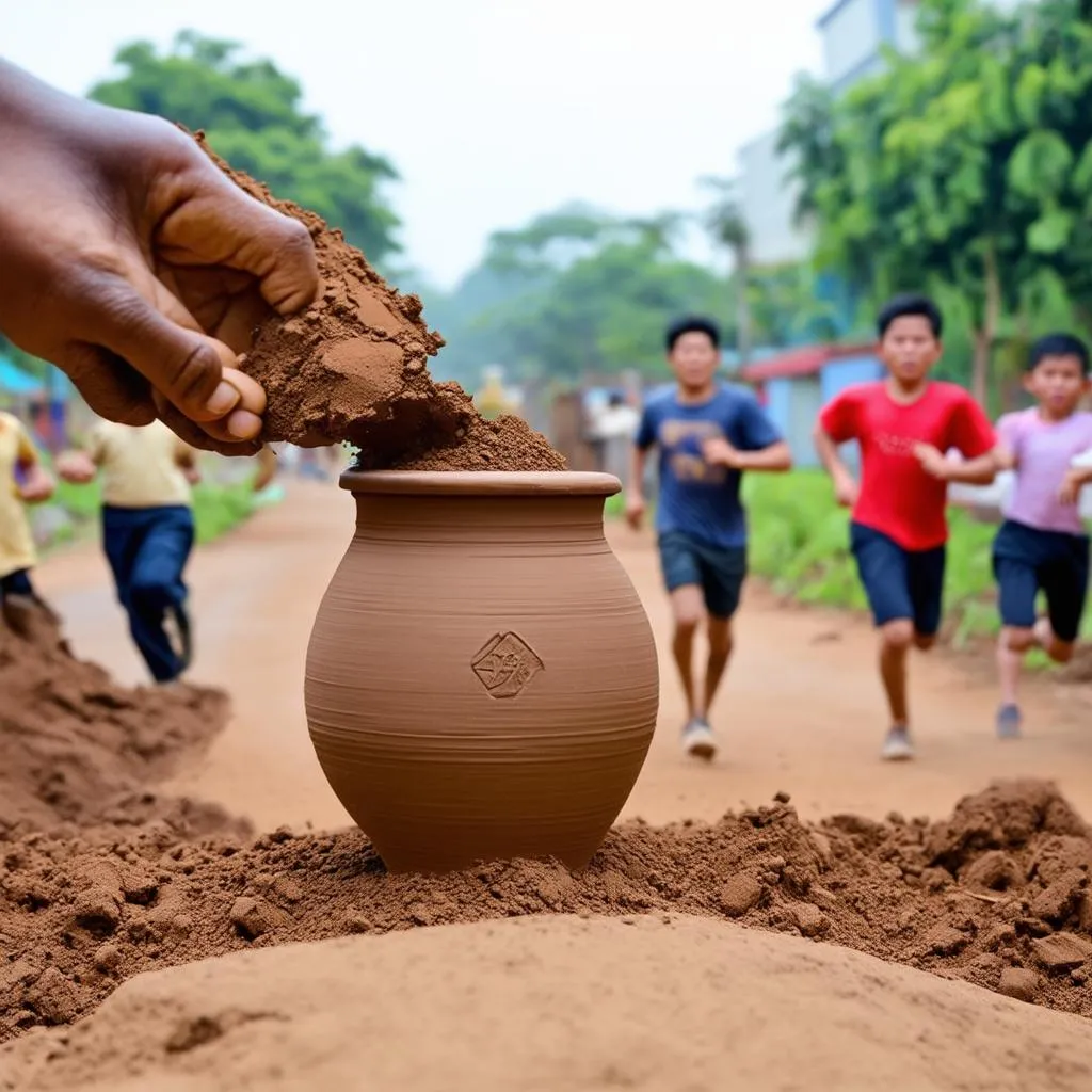 Hình minh họa cho trò chơi bật chum tách chân