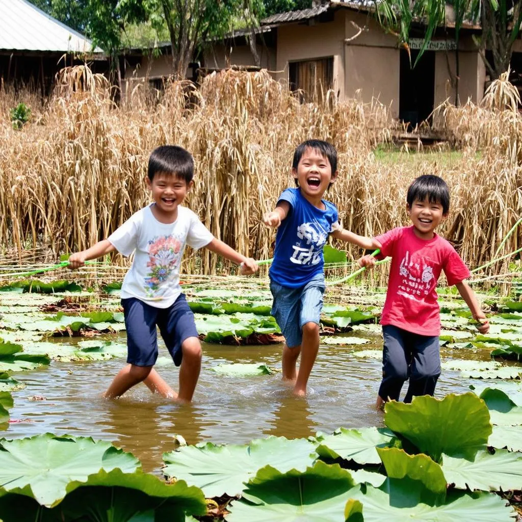 Đầm sen khô, trò chơi nhảy dây