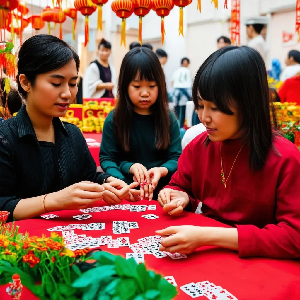 trò chơi đánh bài ngày tết