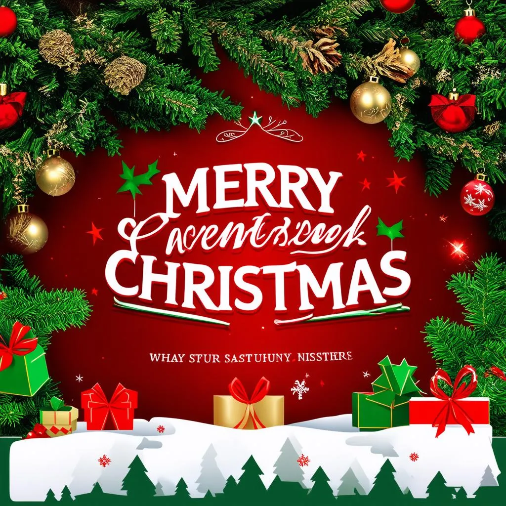 Font chữ Noel cho banner, poster