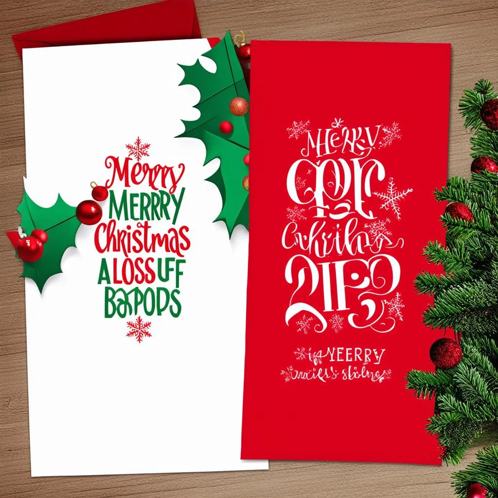 Font chữ Noel cho thiệp chúc mừng