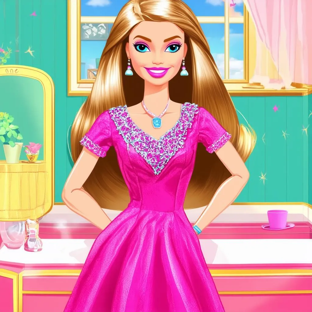 game búp bê barbie thay đồ