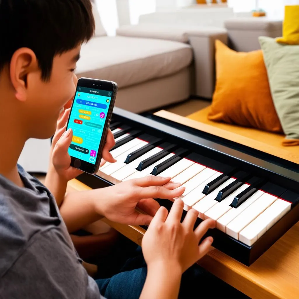 Game đánh đàn piano trên điện thoại