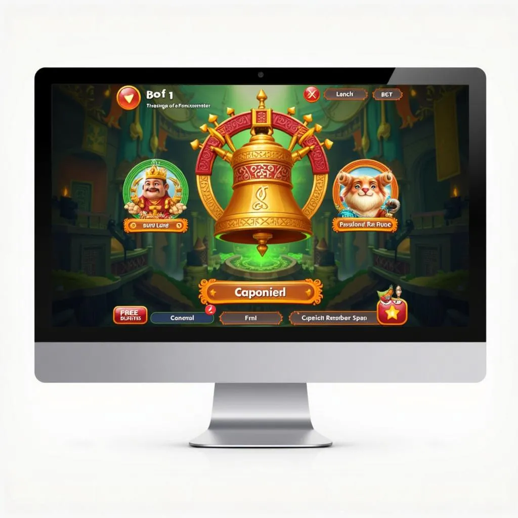 Giao diện game Rung Chuông Vàng trên máy tính