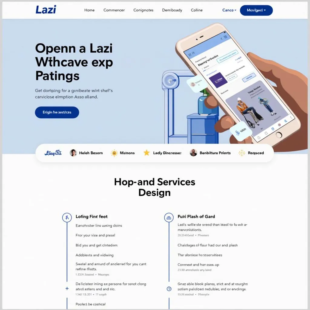 Giao diện website Lazi