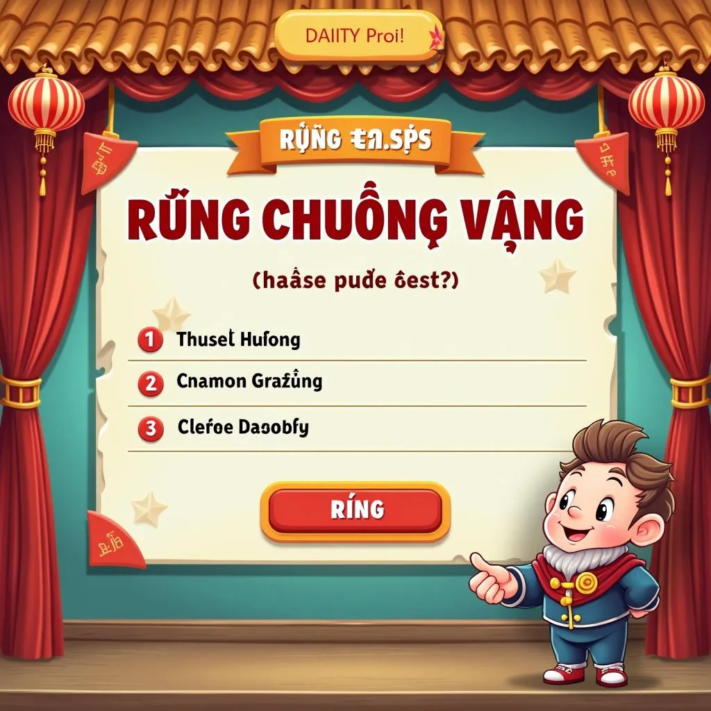 Giao diện trò chơi Rung Chuông Vàng Powerpoint