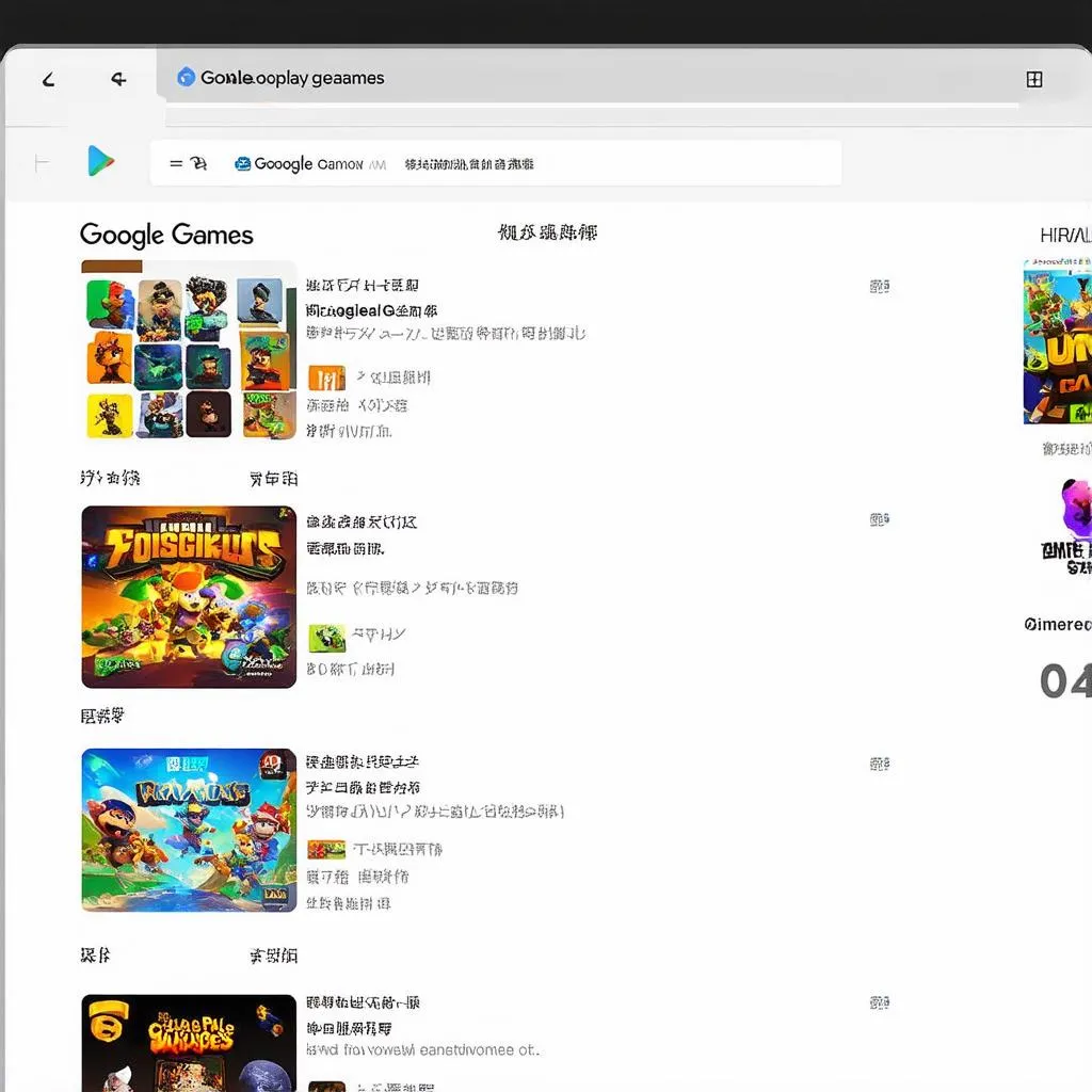 Danh sách trò chơi trên Google Play Games