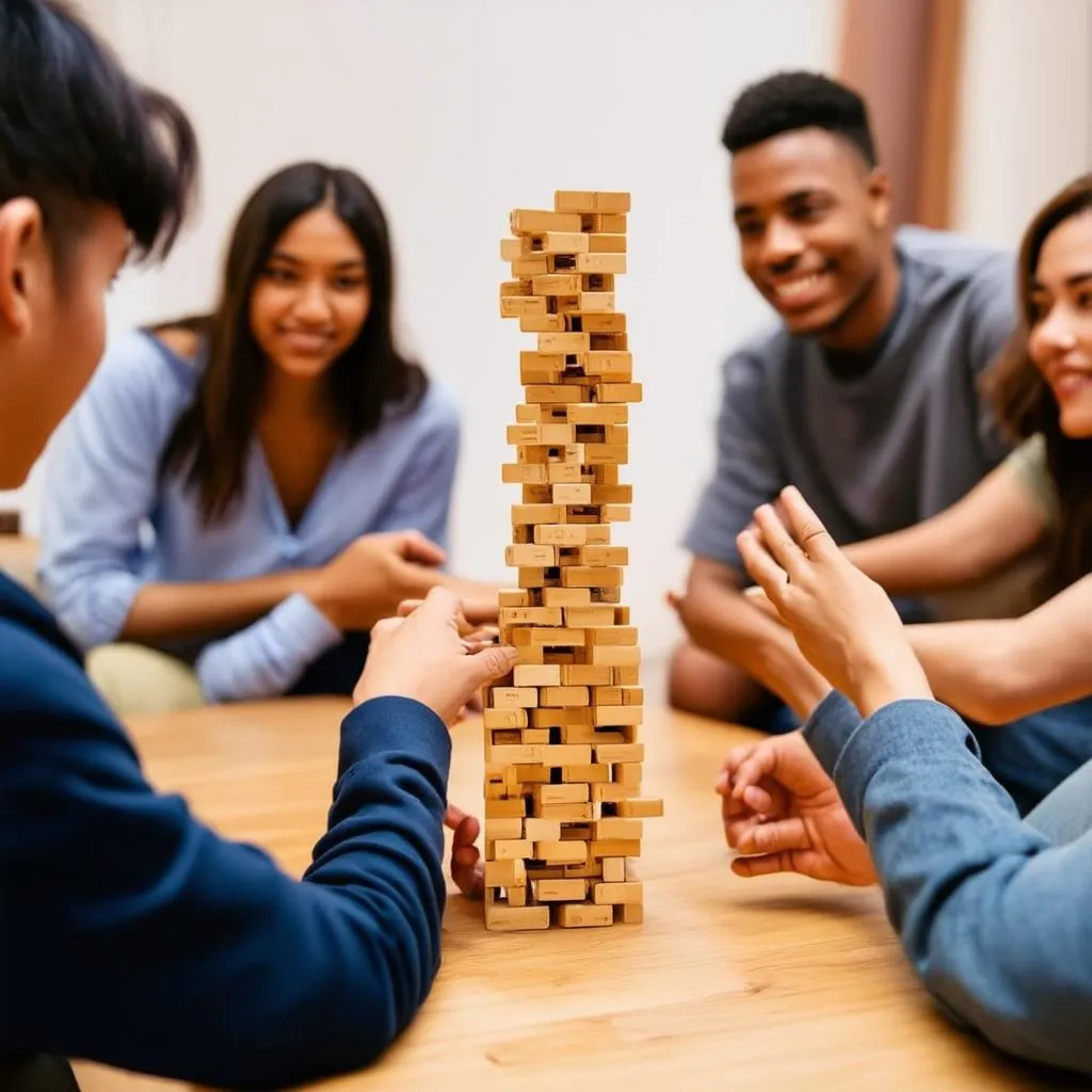 Jenga bạn bè