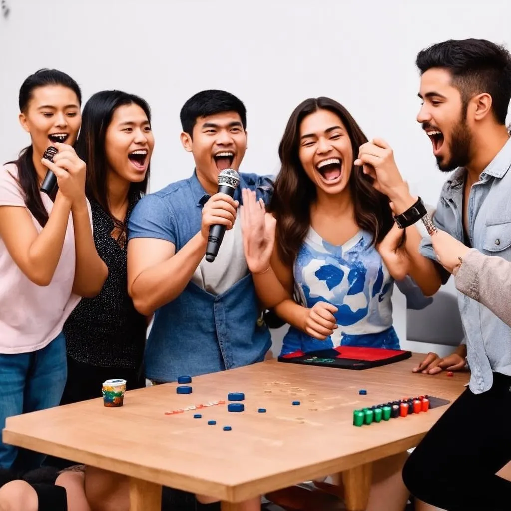 Karaoke Trò Chơi Cay Đắng: Cuộc vui sôi động cùng bạn bè