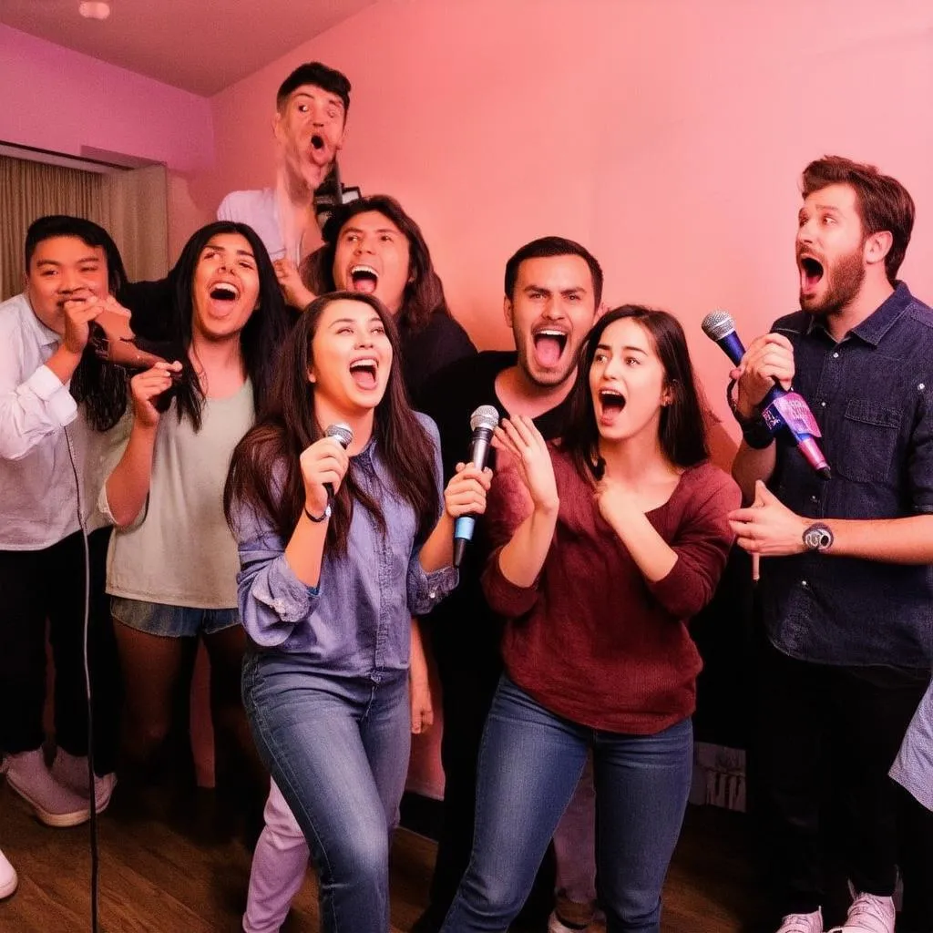 Karaoke trò chơi tình yêu: Bạn bè vui vẻ