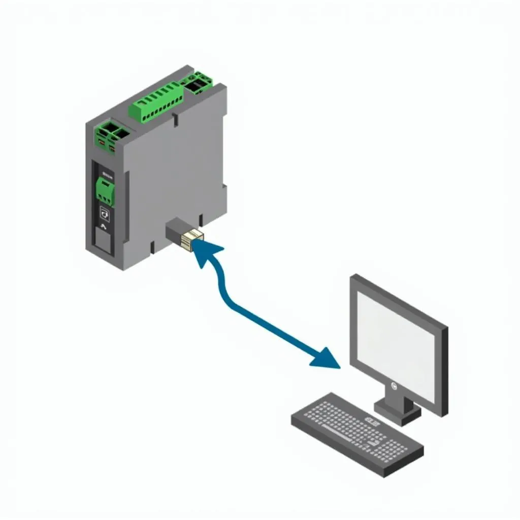 Hình ảnh kết nối PLC với máy tính