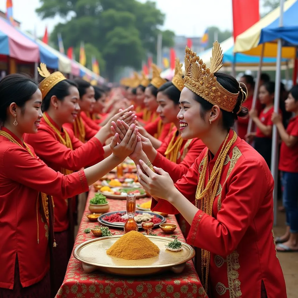 Lễ hội truyền thống tại hội chợ quê