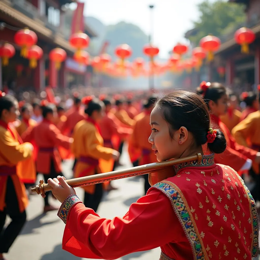 Lễ Hội Truyền Thống với May Tap Am Dao