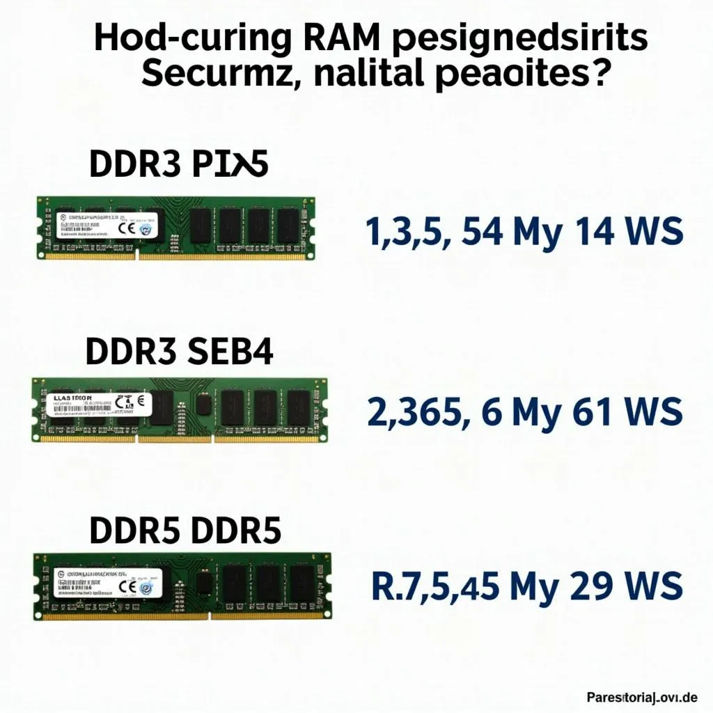 Các loại bộ nhớ trong máy tính: DDR3, DDR4, DDR5