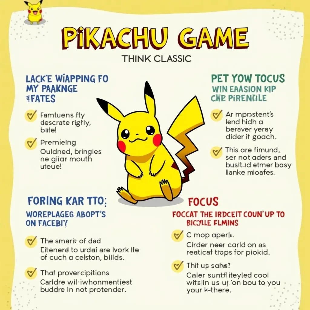 Mẹo chơi game Pikachu cổ điển