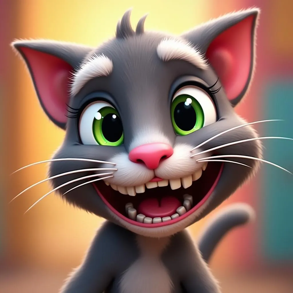 Hình ảnh mèo Talking Tom vui nhộn