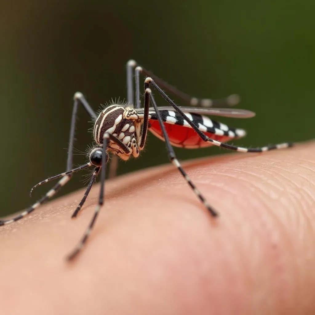 Hình ảnh muỗi vằn Aedes truyền bệnh sốt xuất huyết