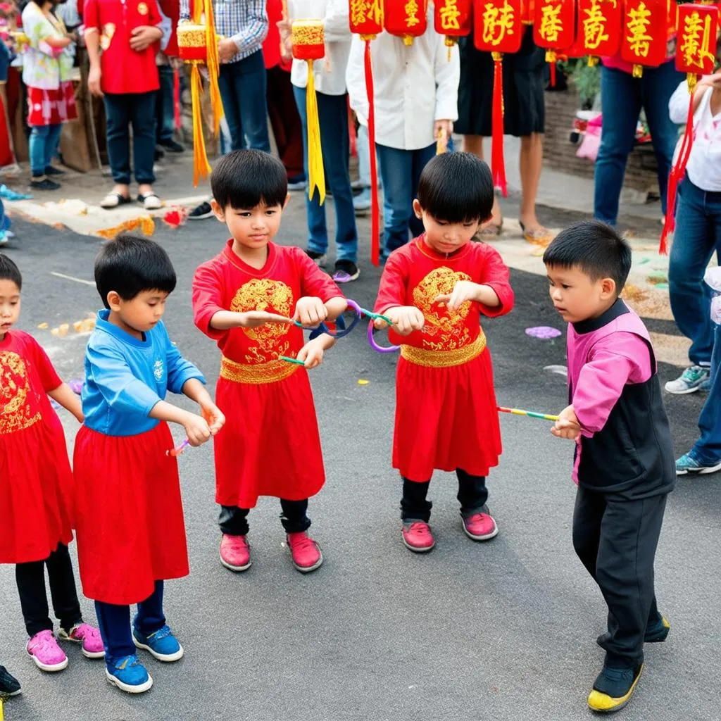 trò chơi ném vòng ngày tết