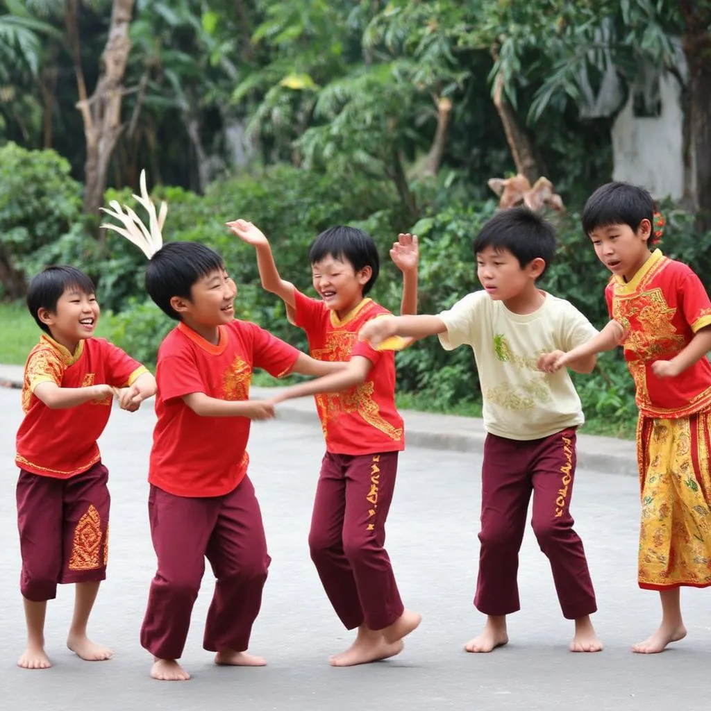 người chơi trò chơi dân gian