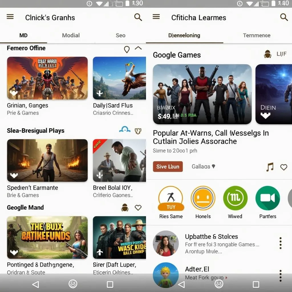 Hình ảnh về các trò chơi miễn phí phổ biến trên Google Play Store