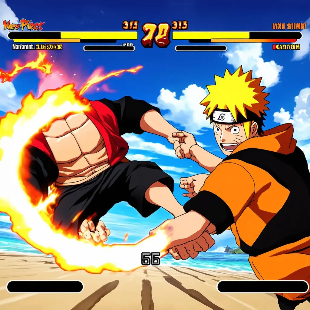 Gameplay của trò chơi One Piece vs Nar