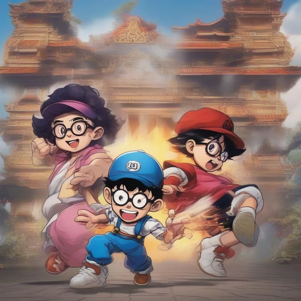 Đội chơi có sự kết hợp hoàn hảo giữa arale và bố động lực sẽ tạo ra những pha giao tranh hiệu quả