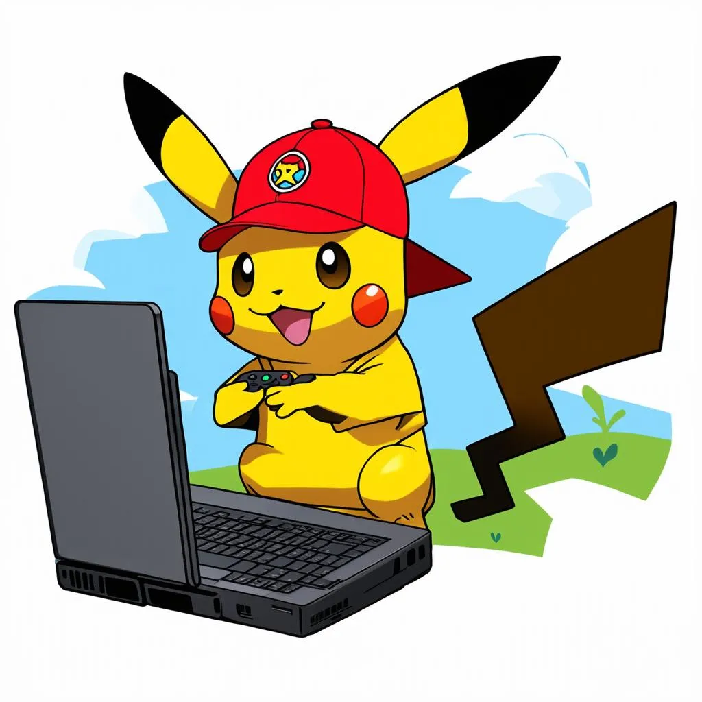 Pikachu chơi game