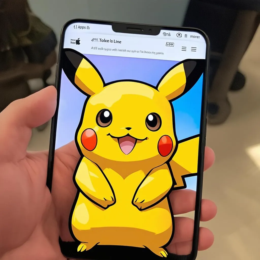 Chơi Pikachu trên điện thoại