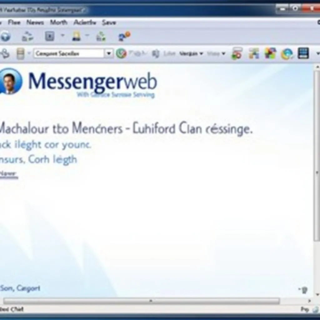 Giao diện Messenger phiên bản web trên Win 7