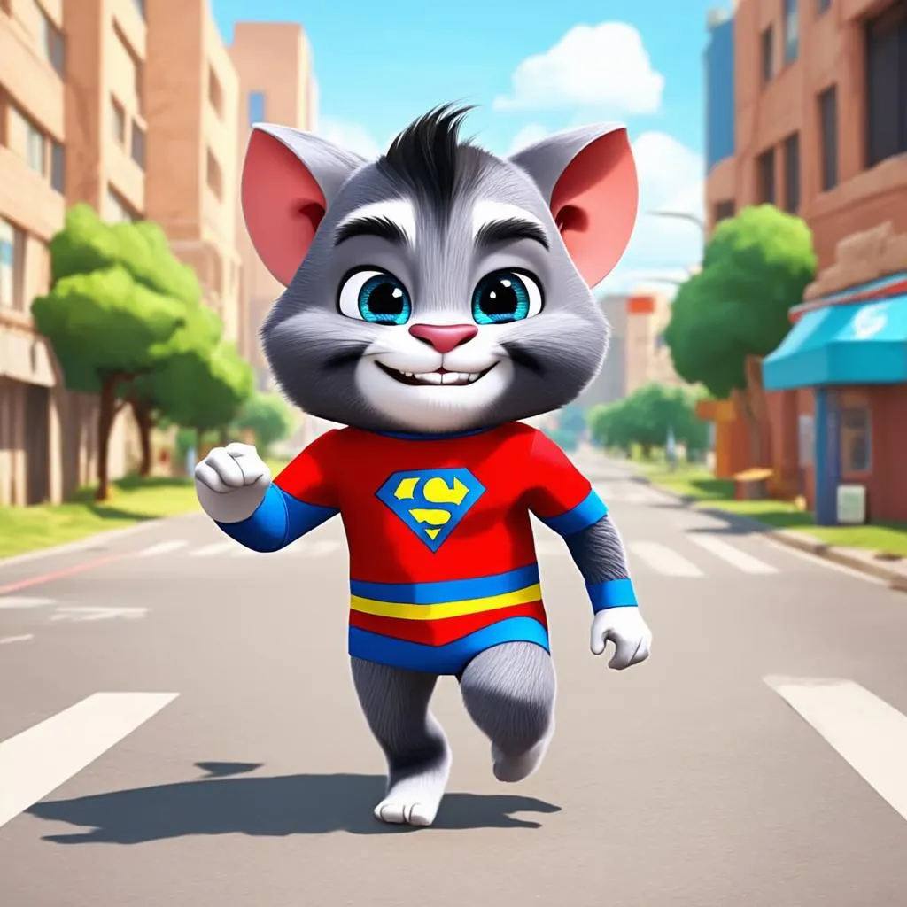 Trò chơi Talking Tom Hero Dash với đồ họa đẹp mắt