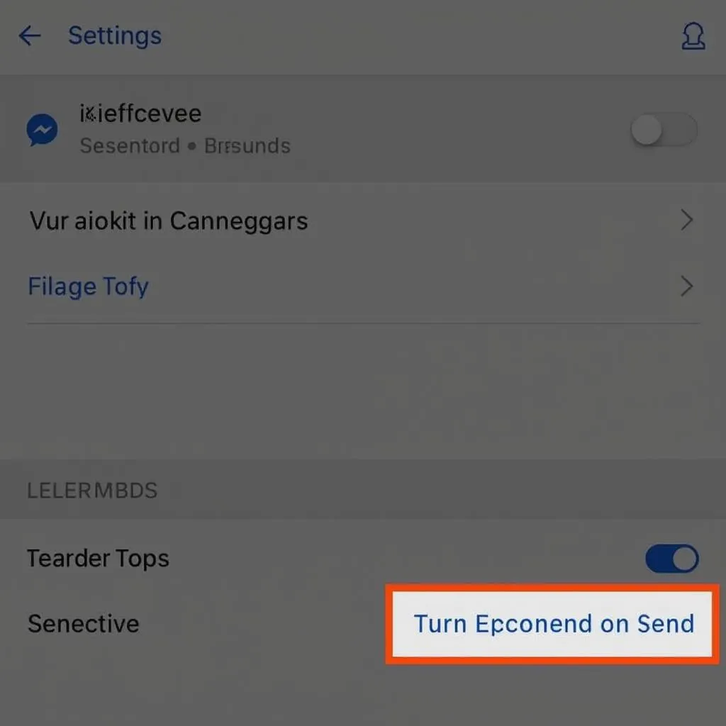 Tắt Enter để gửi Messenger