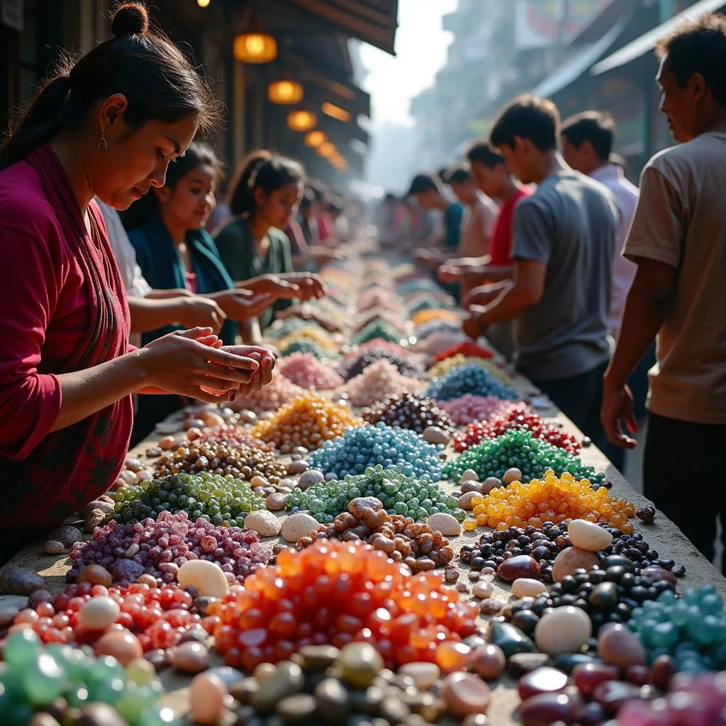 Thị trường đá quý ở Myanmar