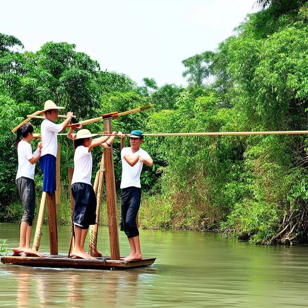 trò chơi dân gian làng bè