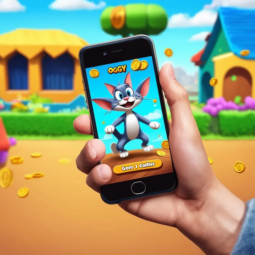 Chơi game Oggy trên điện thoại