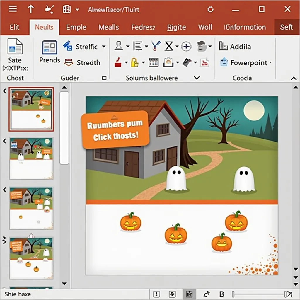 Hình ảnh trò chơi halloween trên powerpoint