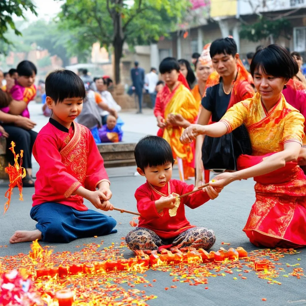 trò chơi tết thiếu nhi gia đình