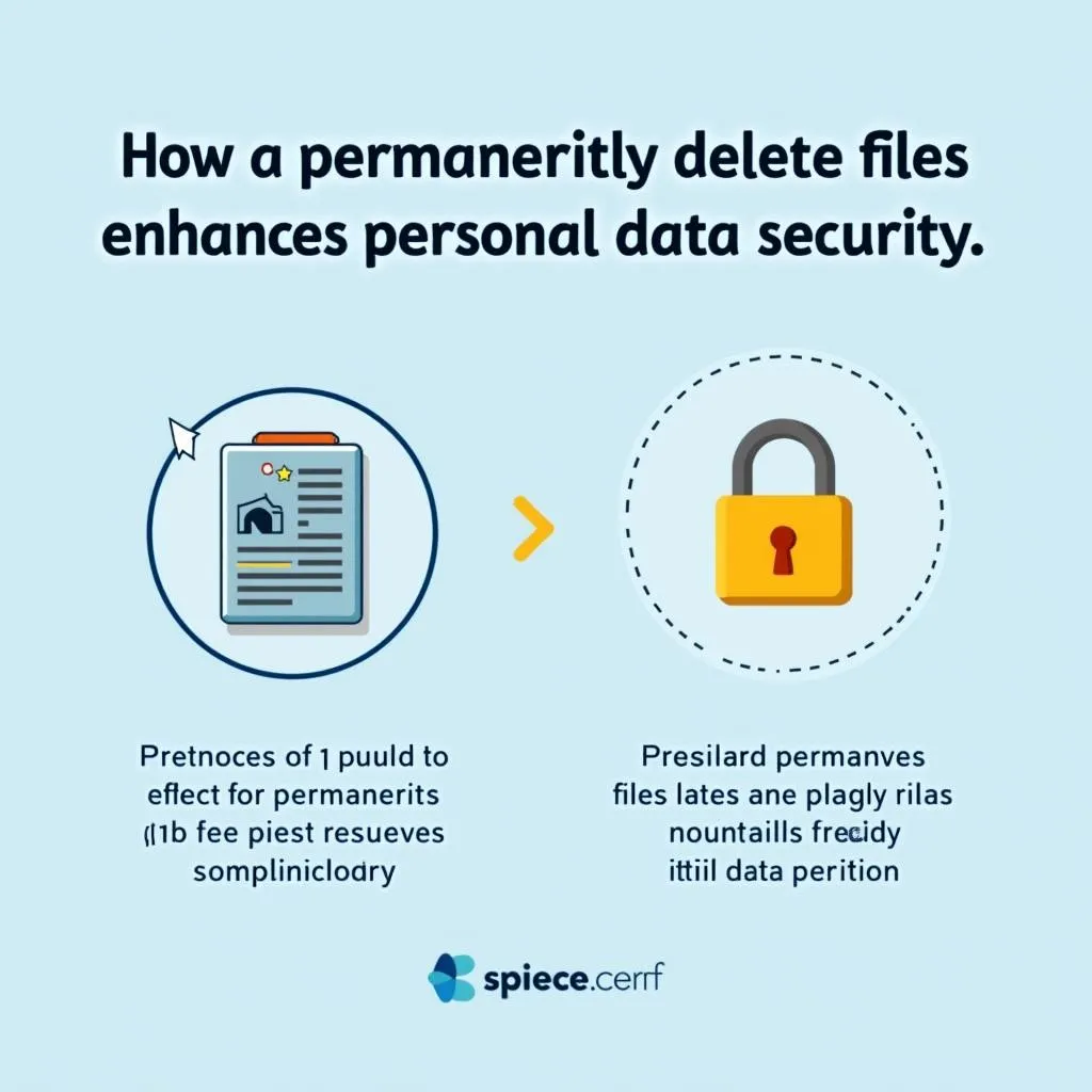 Hình ảnh minh họa về việc xóa vĩnh viễn file giúp bảo mật thông tin cá nhân