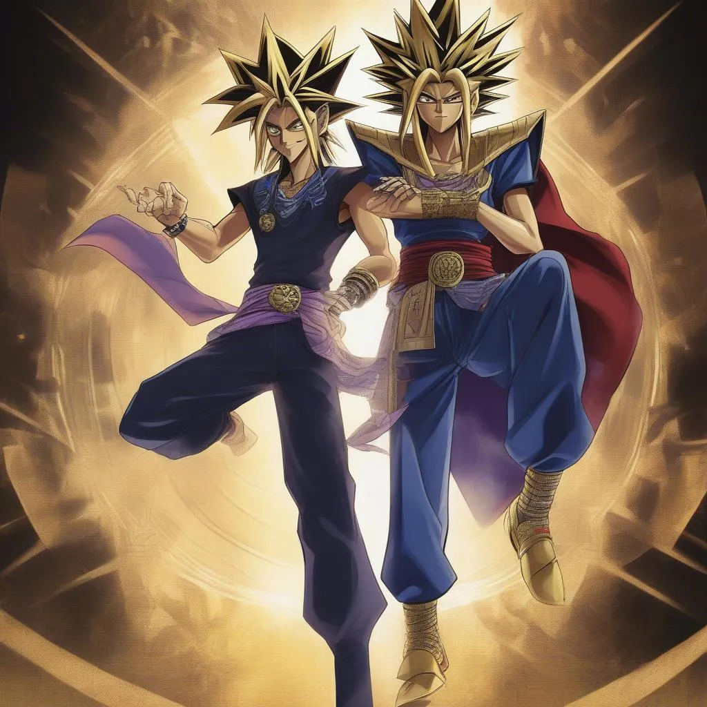 Yugi Mutou và Pharaoh Atem