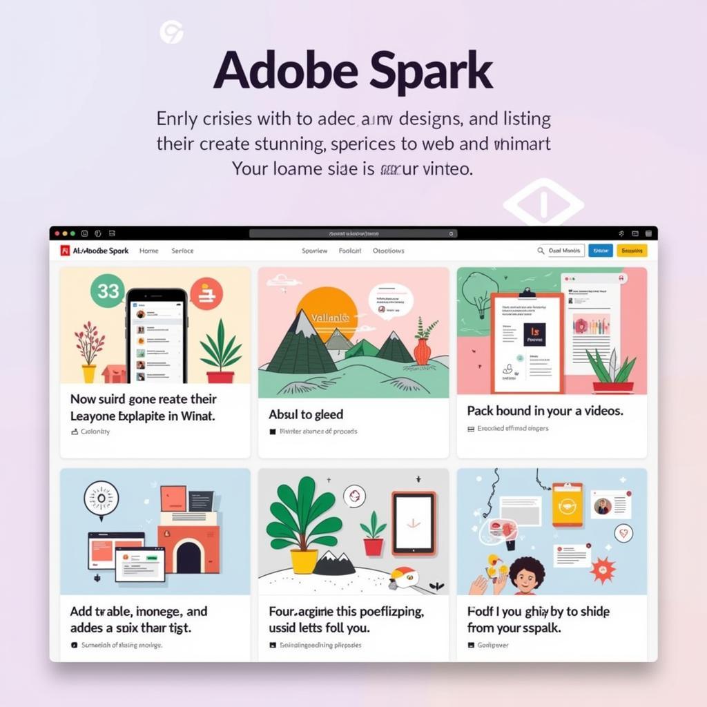 Website Adobe Spark: Nền tảng tạo ảnh, video và trang web trực tuyến