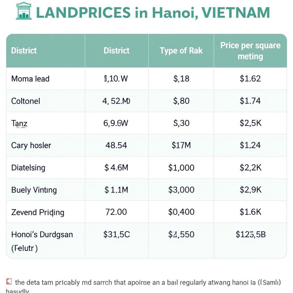 Bảng giá đất tại Hà Nội 2023