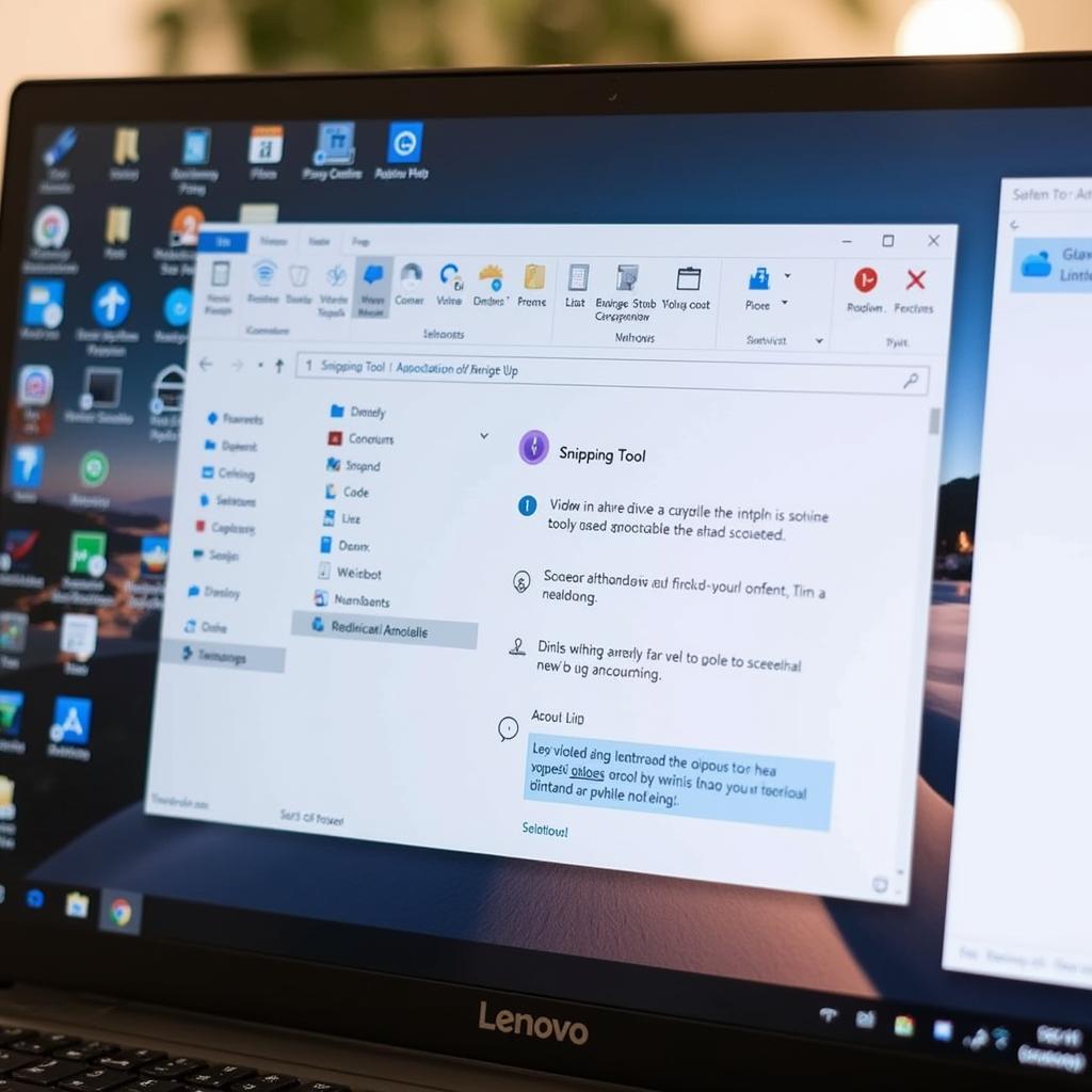 Chụp màn hình máy tính Lenovo bằng Snipping Tool