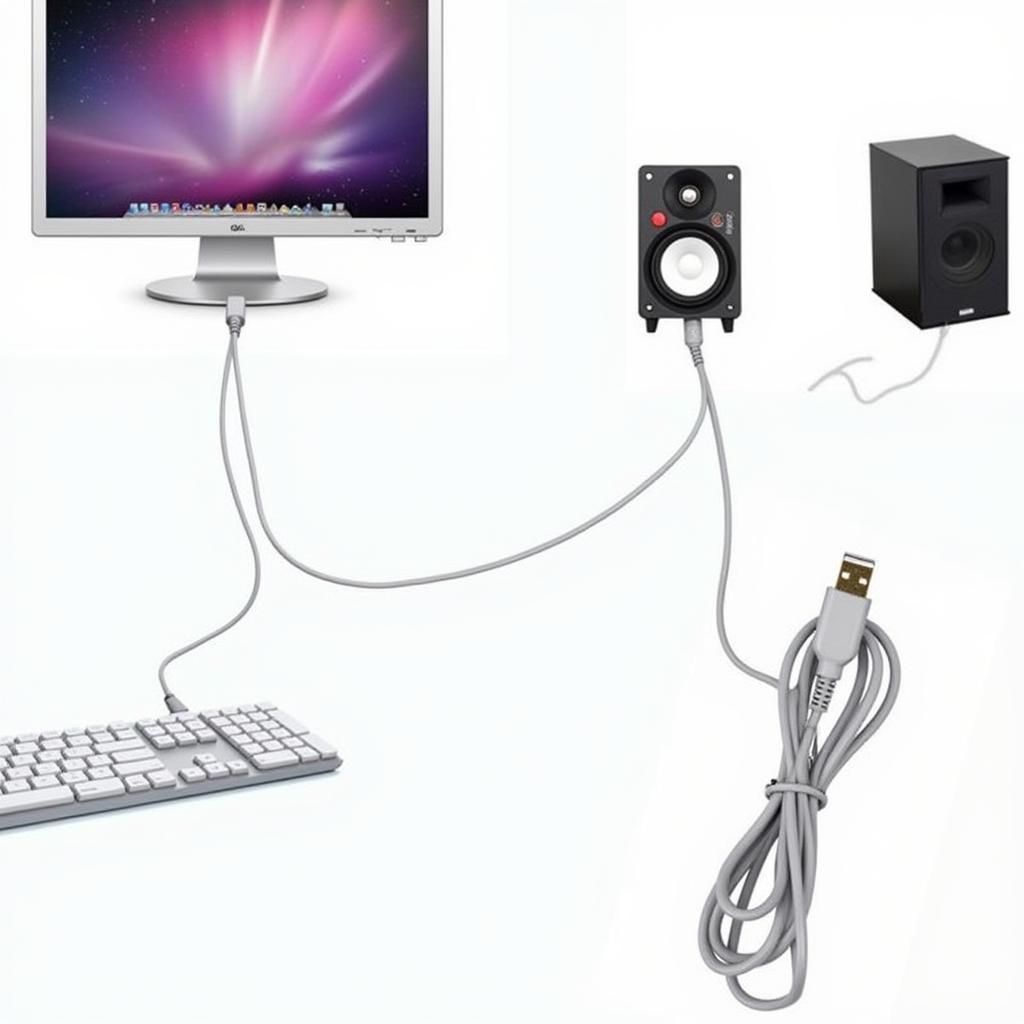 Cắm Dây USB Kết Nối Loa Với Máy Tính