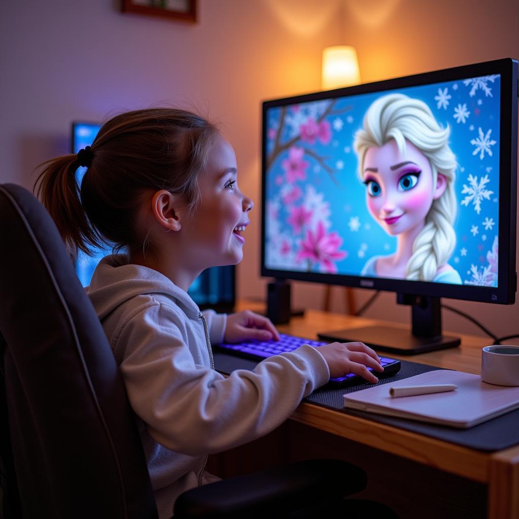 Connect with Elsa on computer 