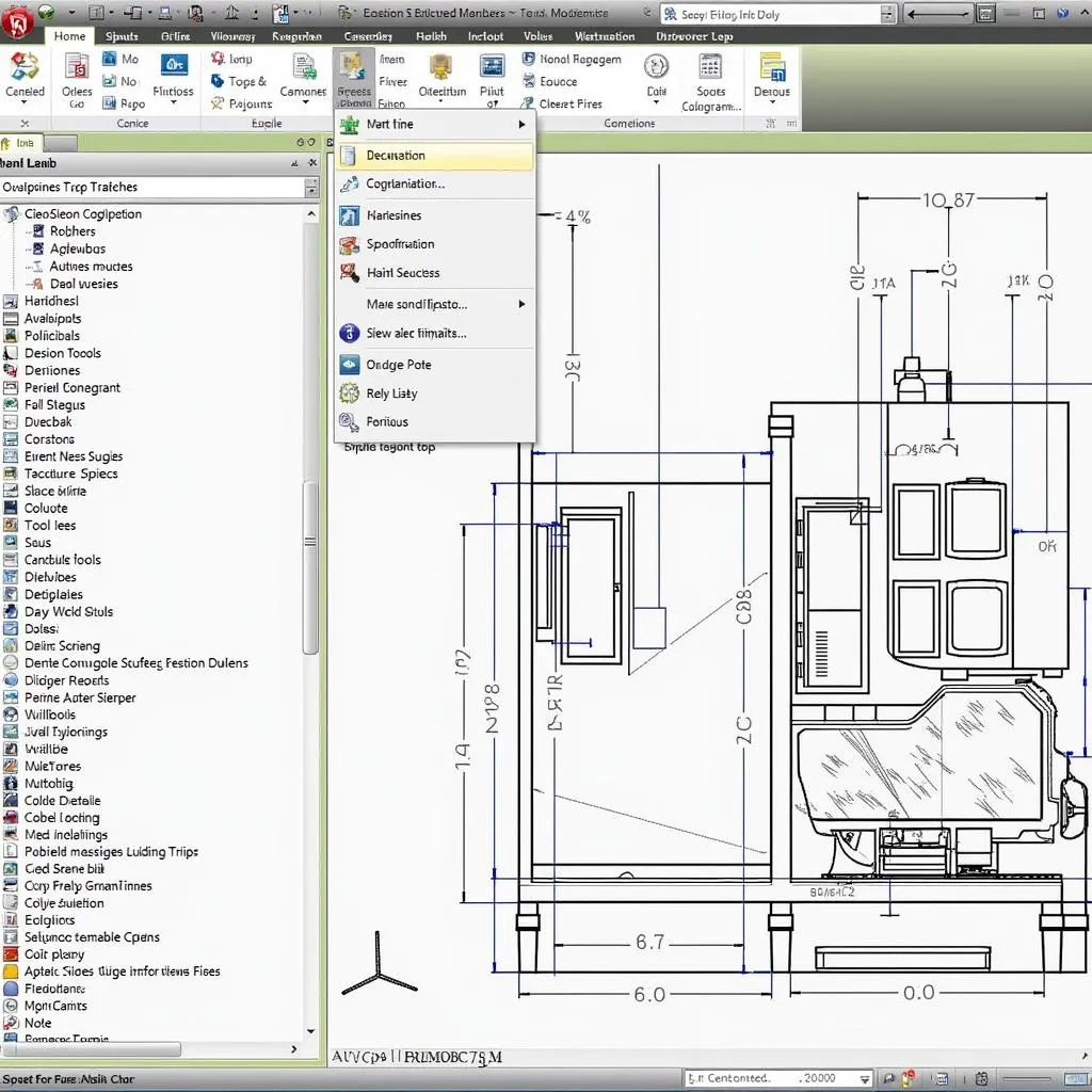 Giao diện phần mềm Autocad