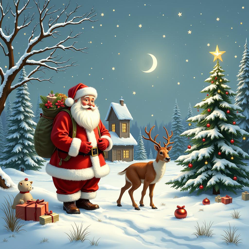 Hình nền Noel cổ điển cho máy tính