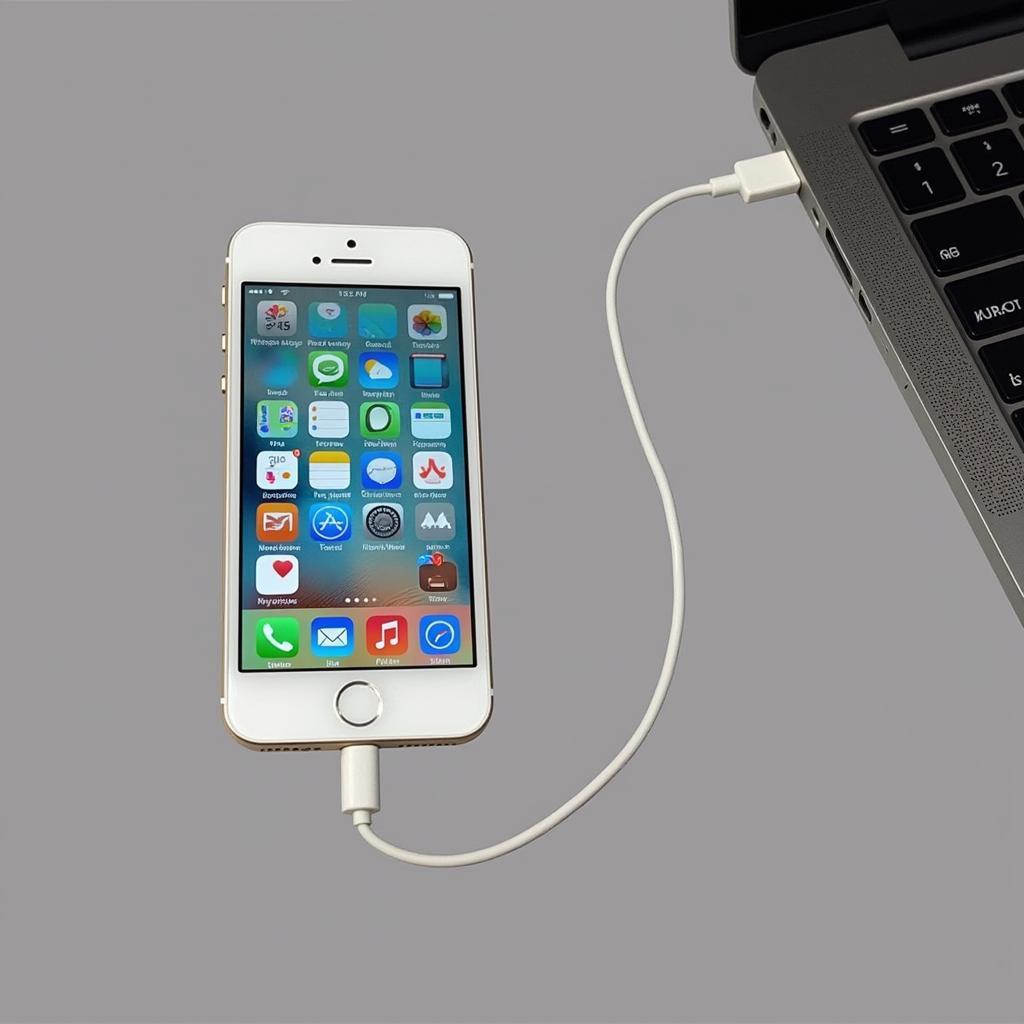 Kết nối iPhone với máy tính qua cáp USB